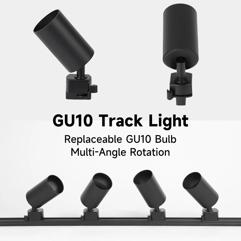 Modular Adjustable Spotlight Track Lighting System