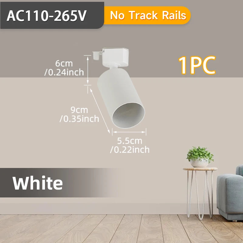 LED Track Light COB Ceiling Spotlight 12W–50W Indoor