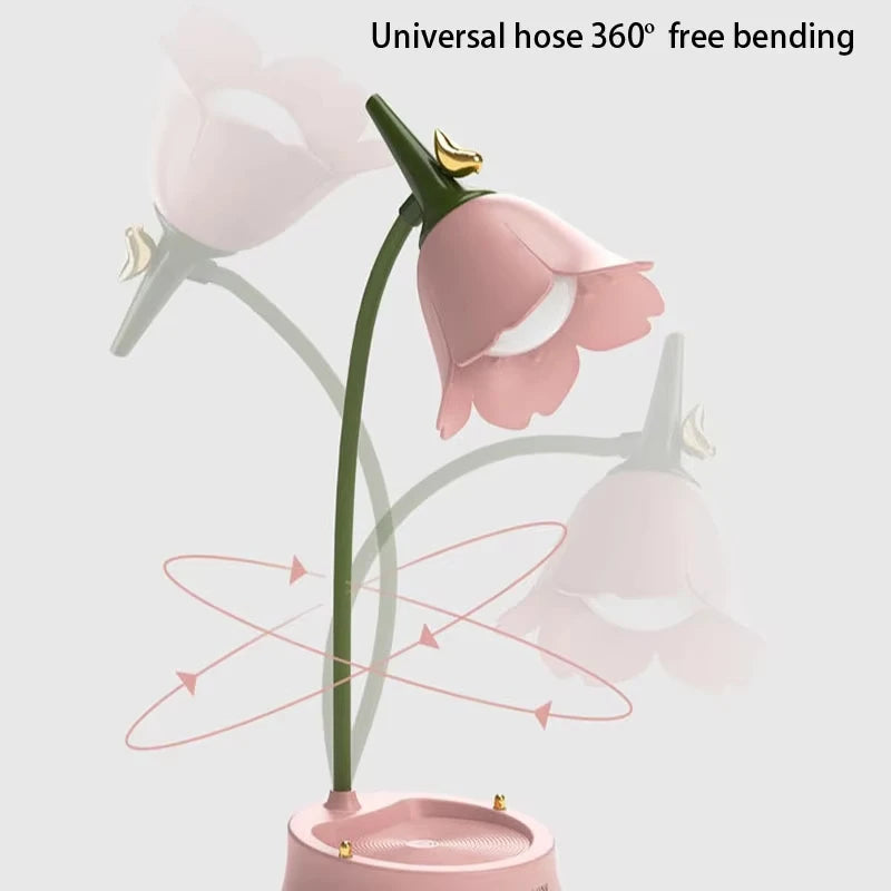 Flower LED Desk Lamp Touch Dimmable Rechargeable