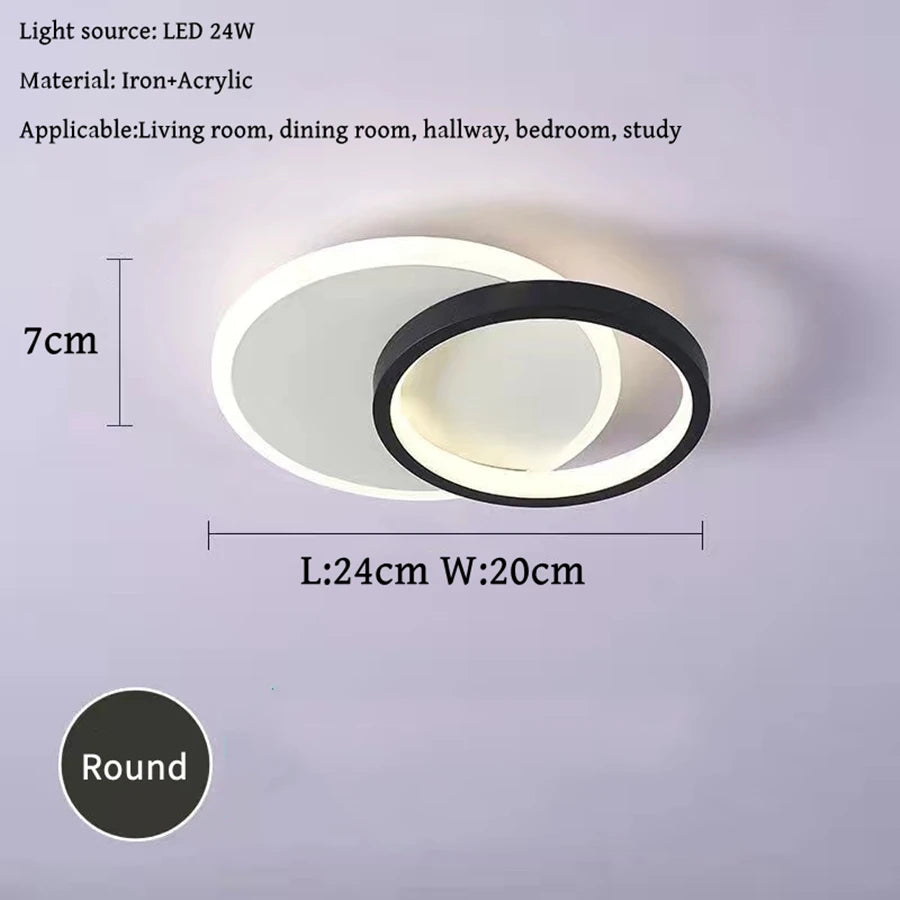 Nordic Tri-Colour LED Flush Mount Ceiling Light