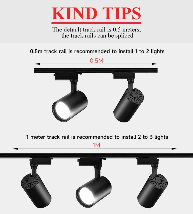 Plafonnier/lampe spot de rail LED pour