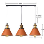 Industrial Pendant Light Iron Shade E27 Adjustable Drop