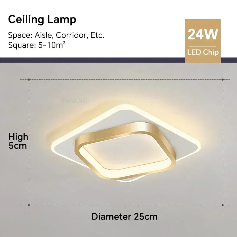 Plafonnier LED moderne DINDALLED pour couloir et escalier