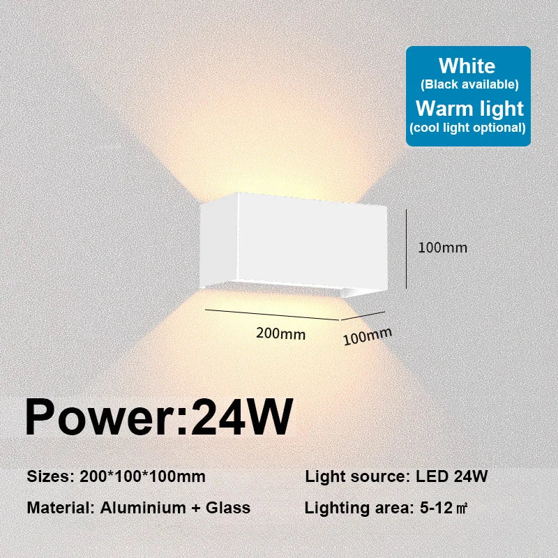 Applique Murale Nordique Moderne LED Étanche IP65