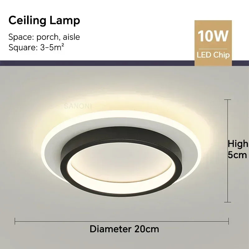 Plafonnier LED moderne DINDALLED pour couloir et escalier