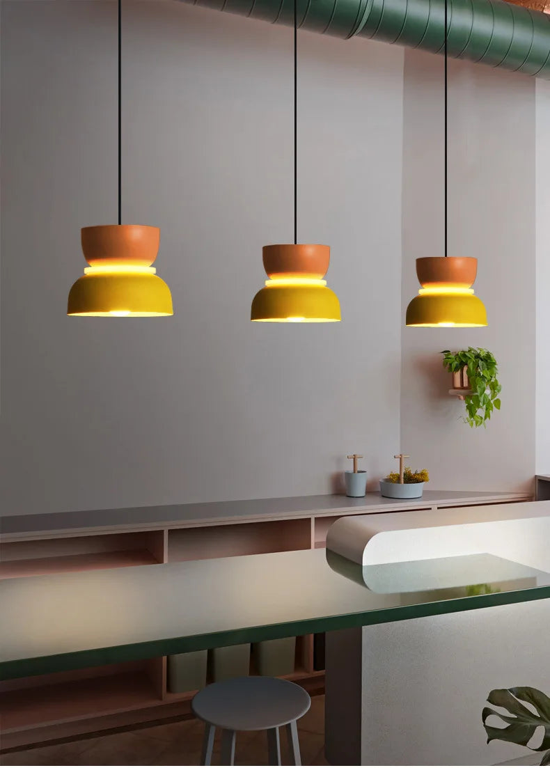 Two-Tone Macaron Stacked Pendant Light