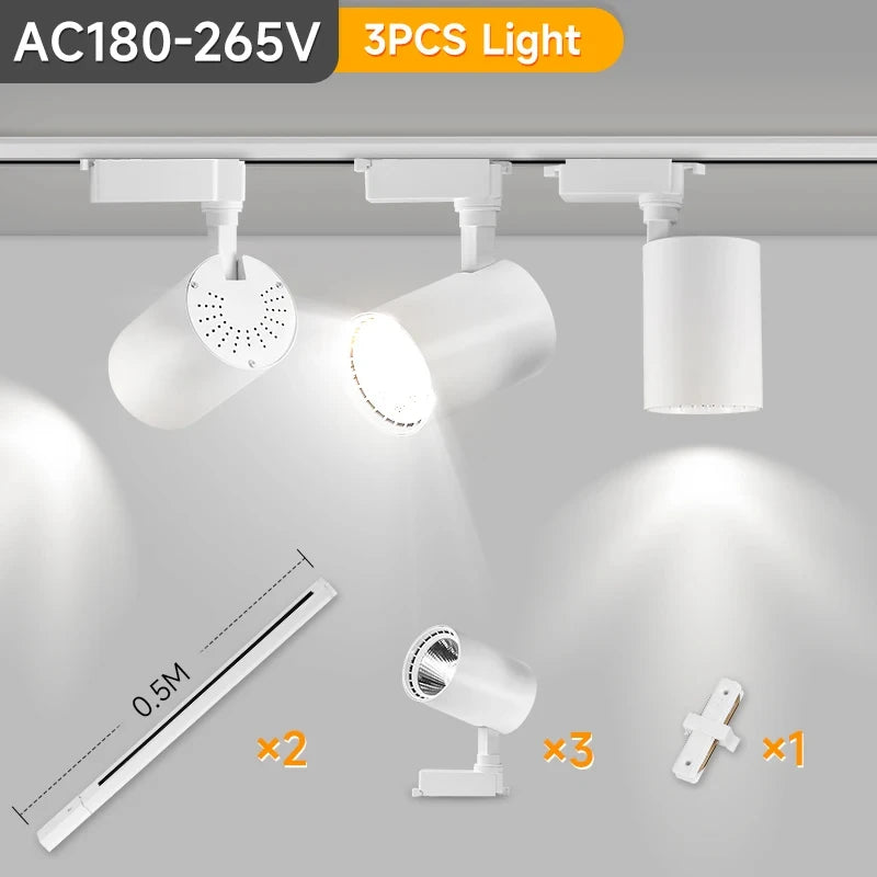 Plafonnier/lampe spot de rail LED pour