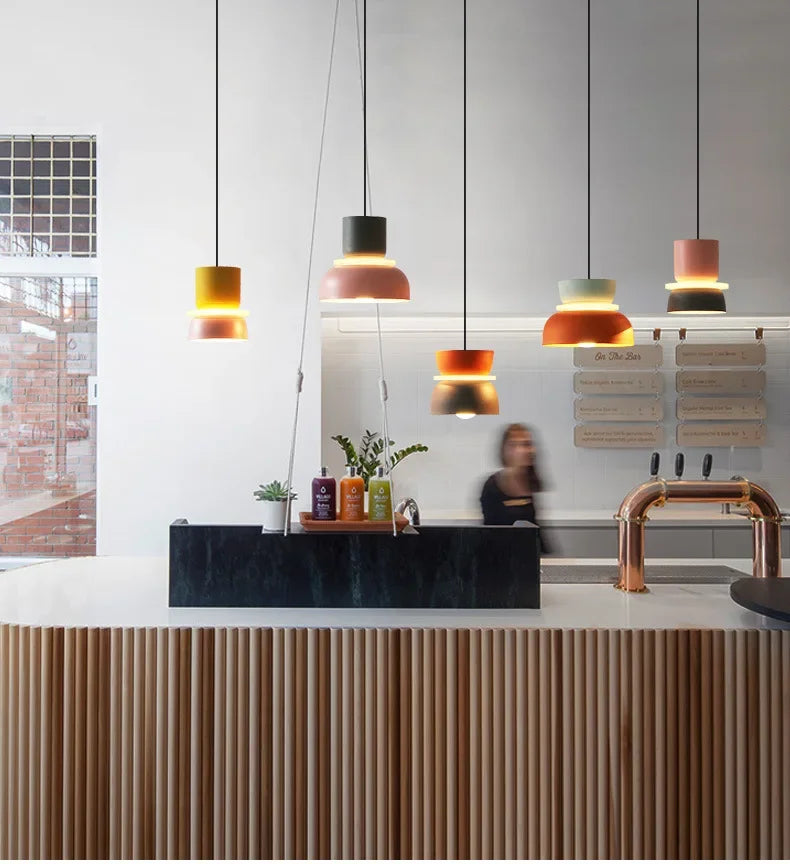 Two-Tone Macaron Stacked Pendant Light