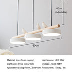 Lustre nordique de restaurant, moderne, minimaliste, à LED, pour salle à manger