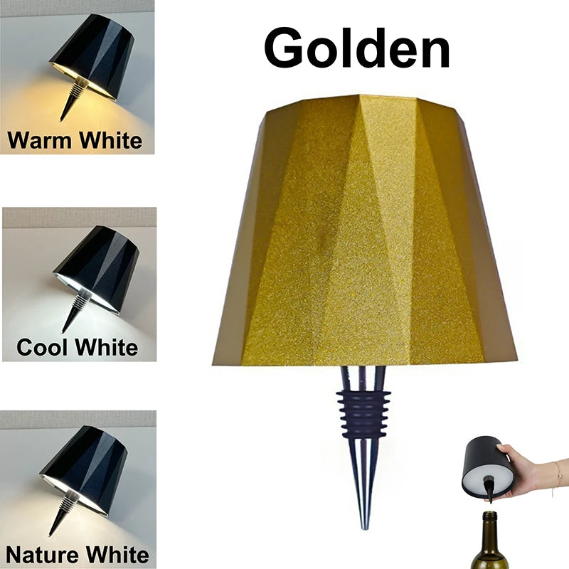 Wine Bottle LED Lamp Wireless Touch Dimmable USB-C
