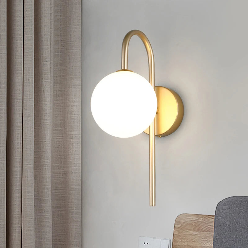 Modern G9 9W LED Wall Sconces with Frosted Glass Shade