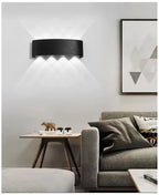 Modern LED Wall Sconce Up Down Waterproof Indoor Black