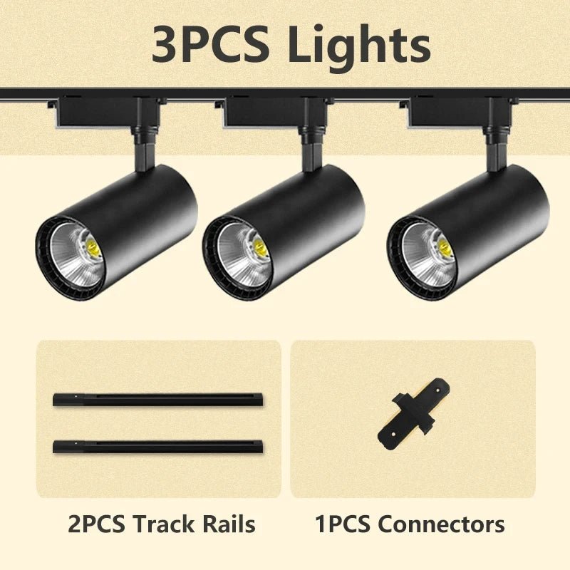 Adjustable COB LED Track Spotlight Multi-Head 12W–50W - Interior Craft House -