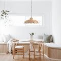 Alice Scallop Rattan Pendant Light - Natural - Interior Craft House -