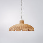 Alice Scallop Rattan Pendant Light - Natural - Interior Craft House -