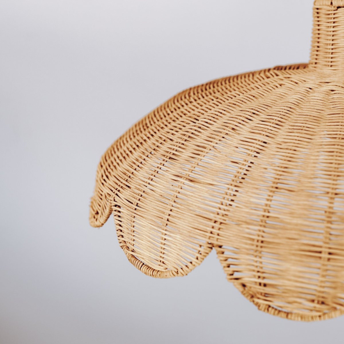 Alice Scallop Rattan Pendant Light - Natural - Interior Craft House -