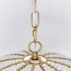 Estelle Beaded Dome Pendant Light - Gold/White