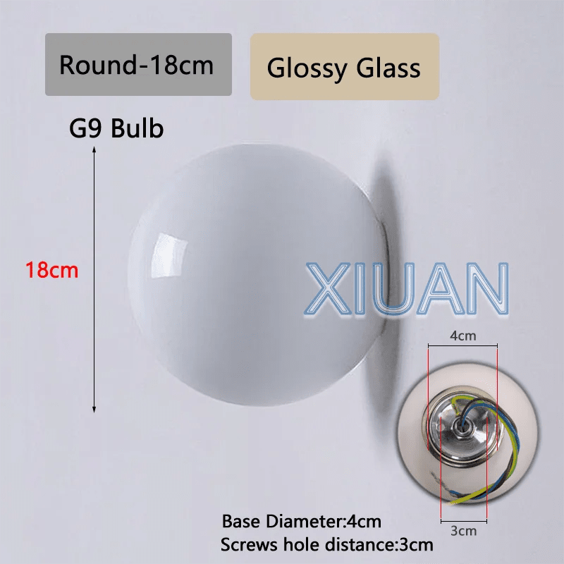 Concealed Base Glass Wall Lamp French Bauhaus - Interior Craft House -