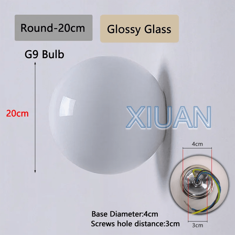 Concealed Base Glass Wall Lamp French Bauhaus - Interior Craft House -