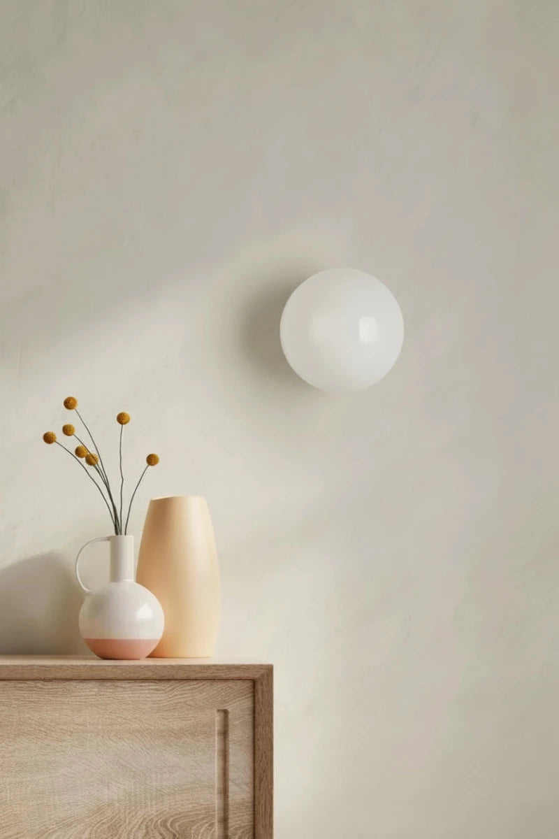 Concealed Base Glass Wall Lamp French Bauhaus - Interior Craft House -