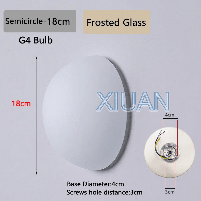Concealed Base Glass Wall Lamp French Bauhaus - Interior Craft House -