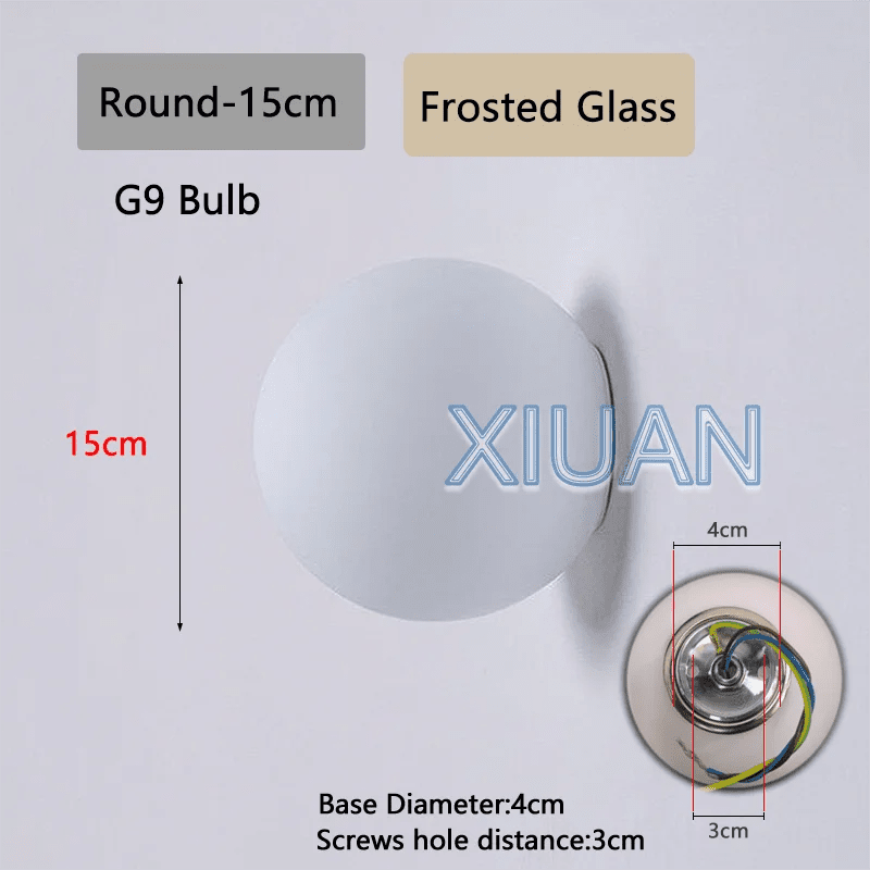 Concealed Base Glass Wall Lamp French Bauhaus - Interior Craft House -