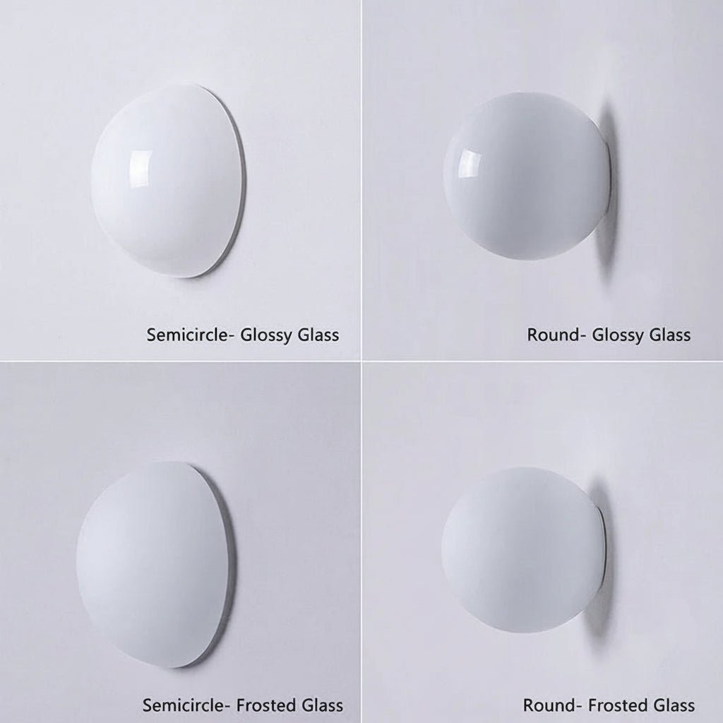 Concealed Base Glass Wall Lamp French Bauhaus - Interior Craft House -