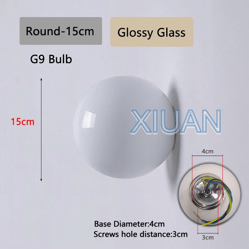 Concealed Base Glass Wall Lamp French Bauhaus - Interior Craft House -