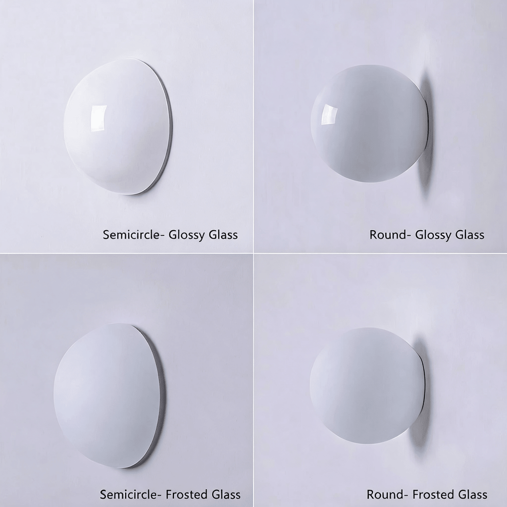 Concealed Base Glass Wall Lamp French Bauhaus - Interior Craft House - Wall Lamp