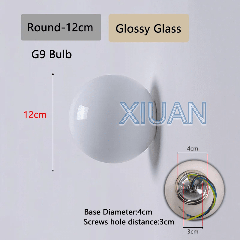 Concealed Base Glass Wall Lamp French Bauhaus - Interior Craft House -