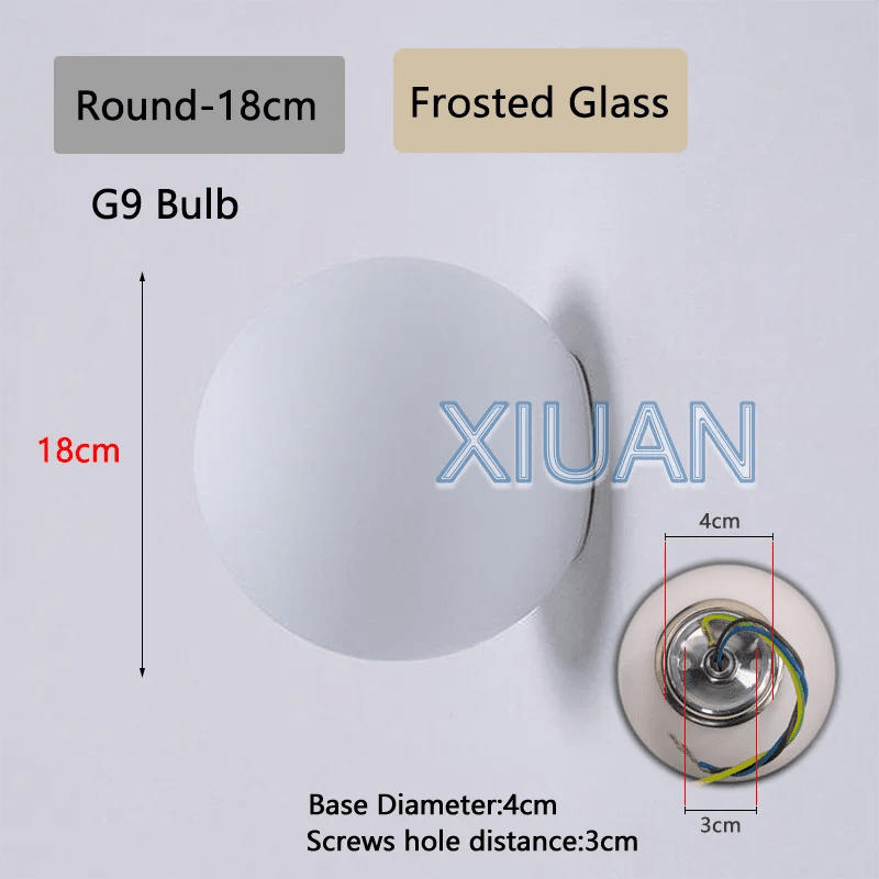 Concealed Base Glass Wall Lamp French Bauhaus - Interior Craft House -