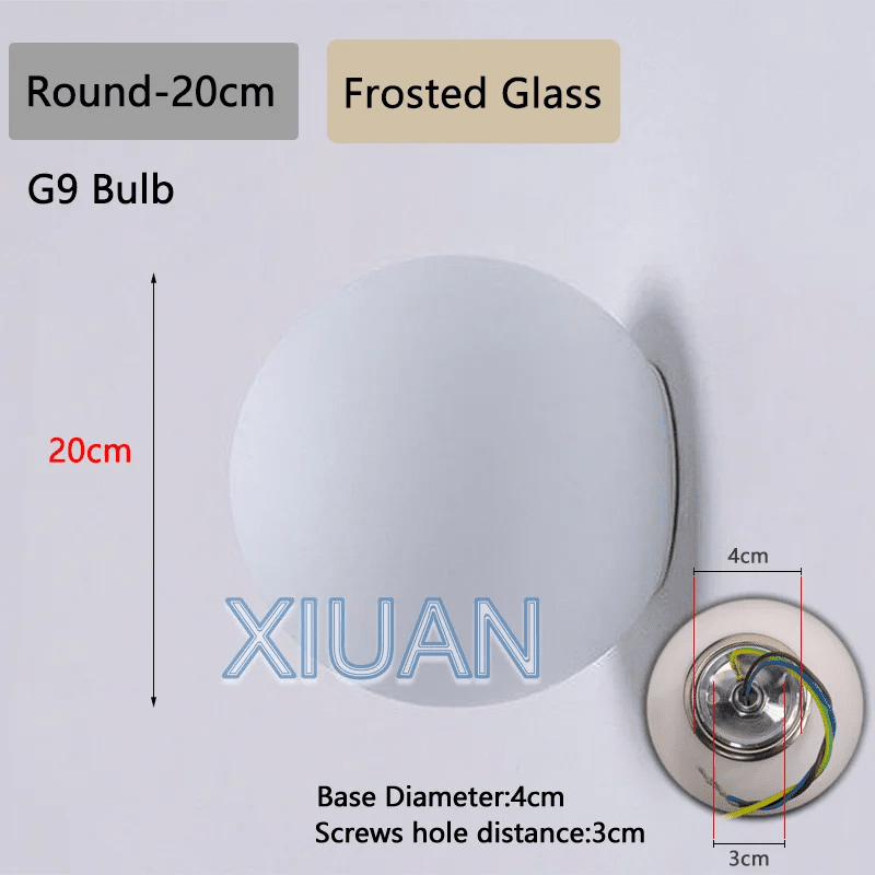 Concealed Base Glass Wall Lamp French Bauhaus - Interior Craft House -