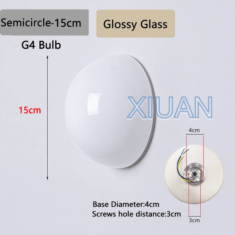 Concealed Base Glass Wall Lamp French Bauhaus - Interior Craft House -