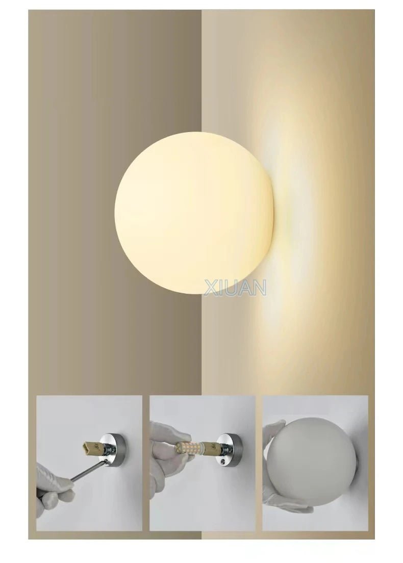 Concealed Base Glass Wall Lamp French Bauhaus - Interior Craft House -
