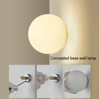 Concealed Base Glass Wall Lamp French Bauhaus - Interior Craft House -