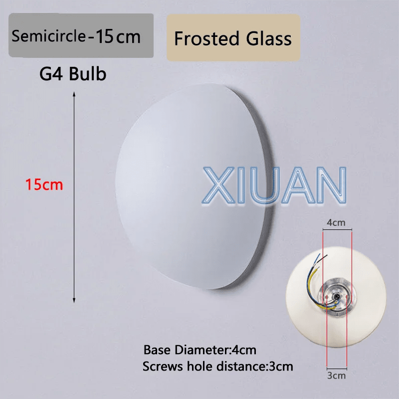 Concealed Base Glass Wall Lamp French Bauhaus - Interior Craft House -