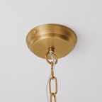 Estelle Beaded Dome Pendant Light - Gold/White