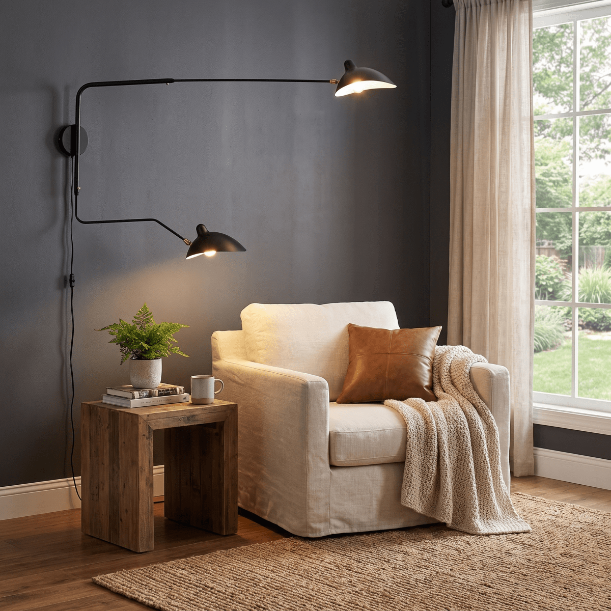 French Style Long Arm Adjustable Aluminium Wall Sconce - Interior Craft House -