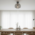 Glass Globe Ceiling Light – Close-Up Lifestyle