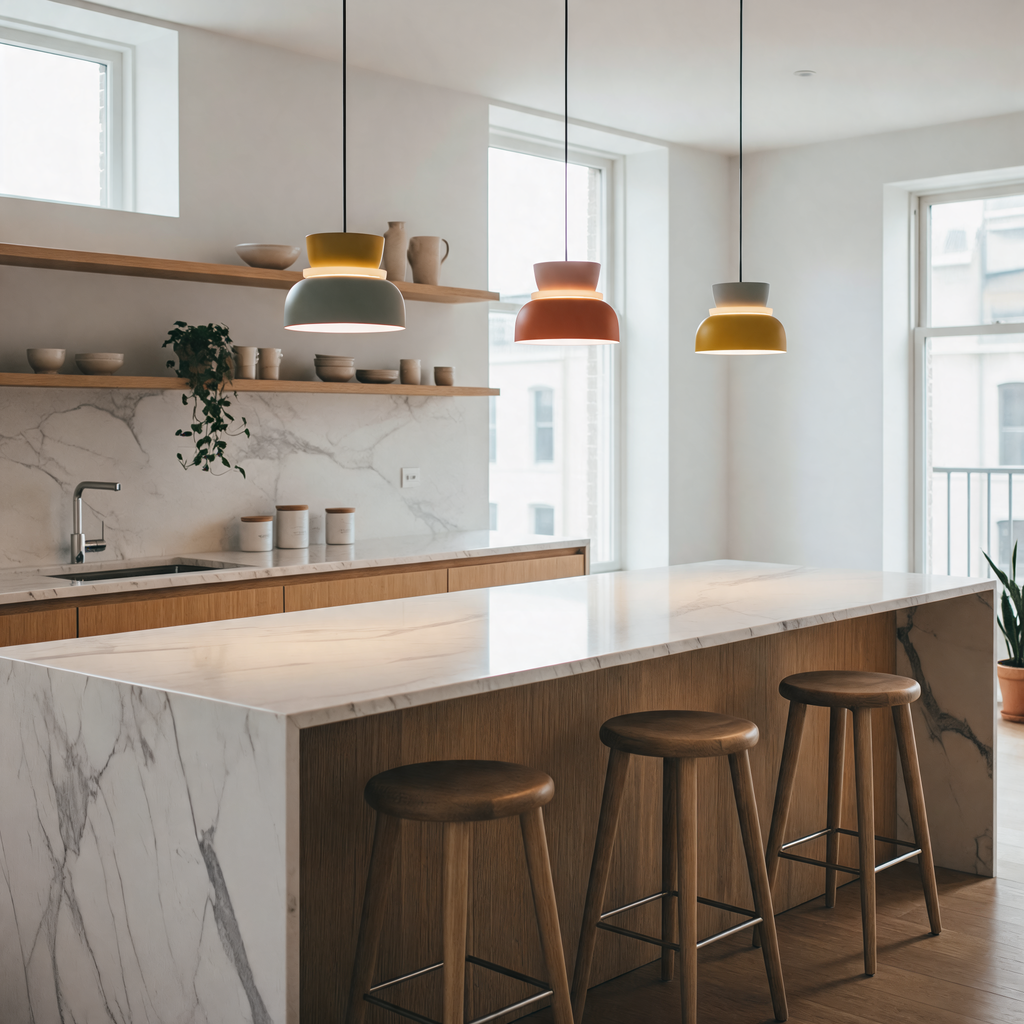 Two-Tone Macaron Stacked Pendant Light
