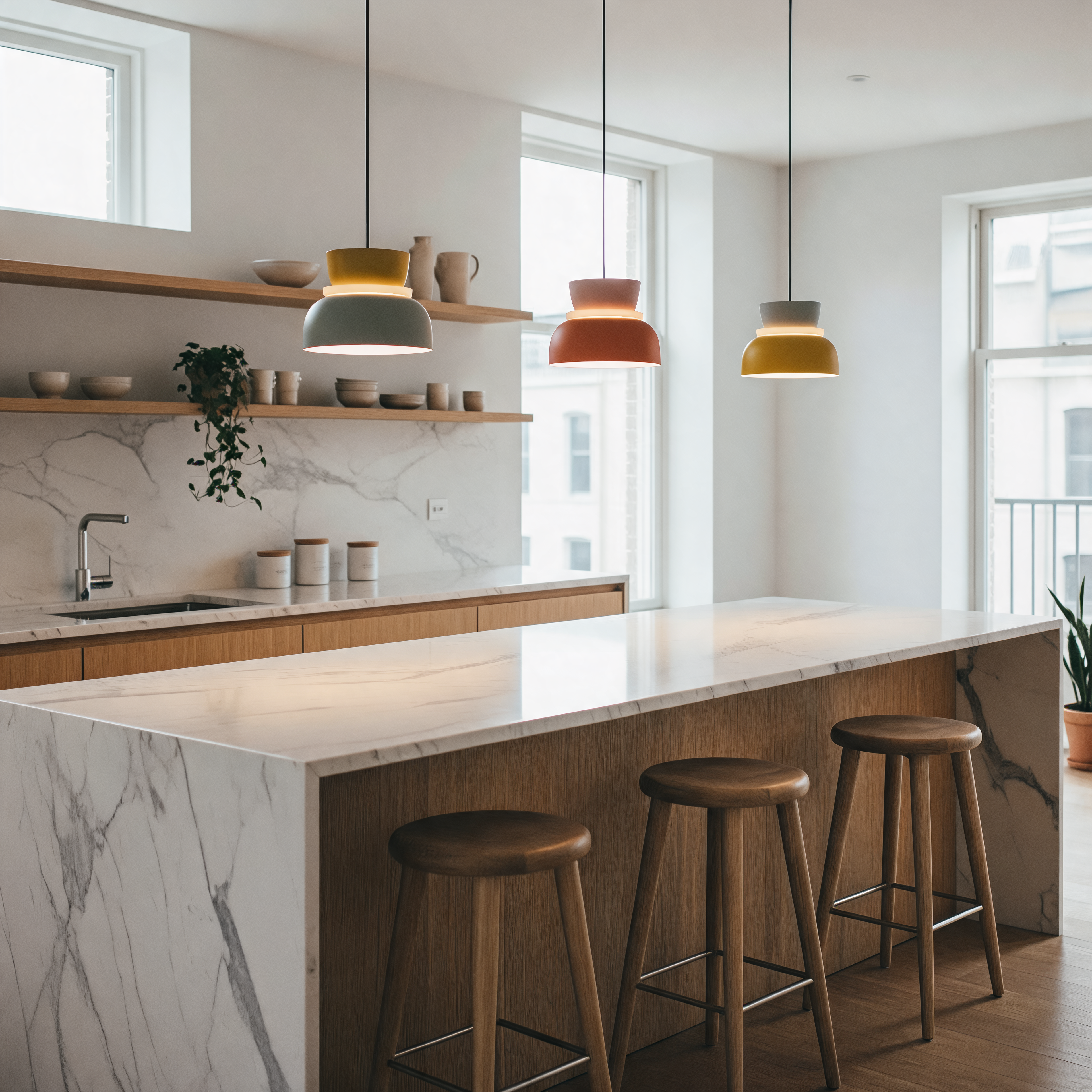 Two-Tone Macaron Stacked Pendant Light