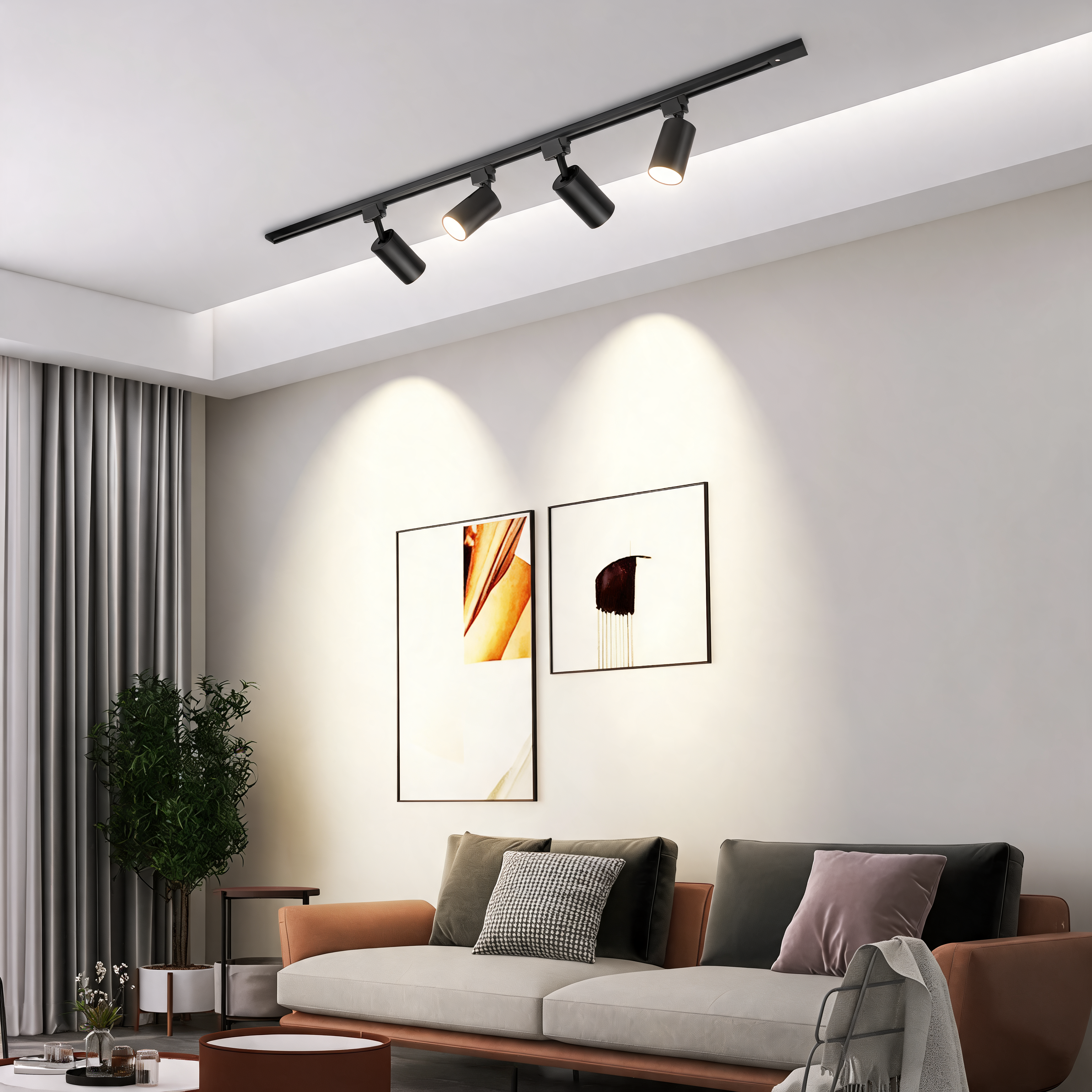 Modular Adjustable Spotlight Track Lighting System