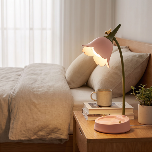 Flower LED Desk Lamp Touch Dimmable Rechargeable