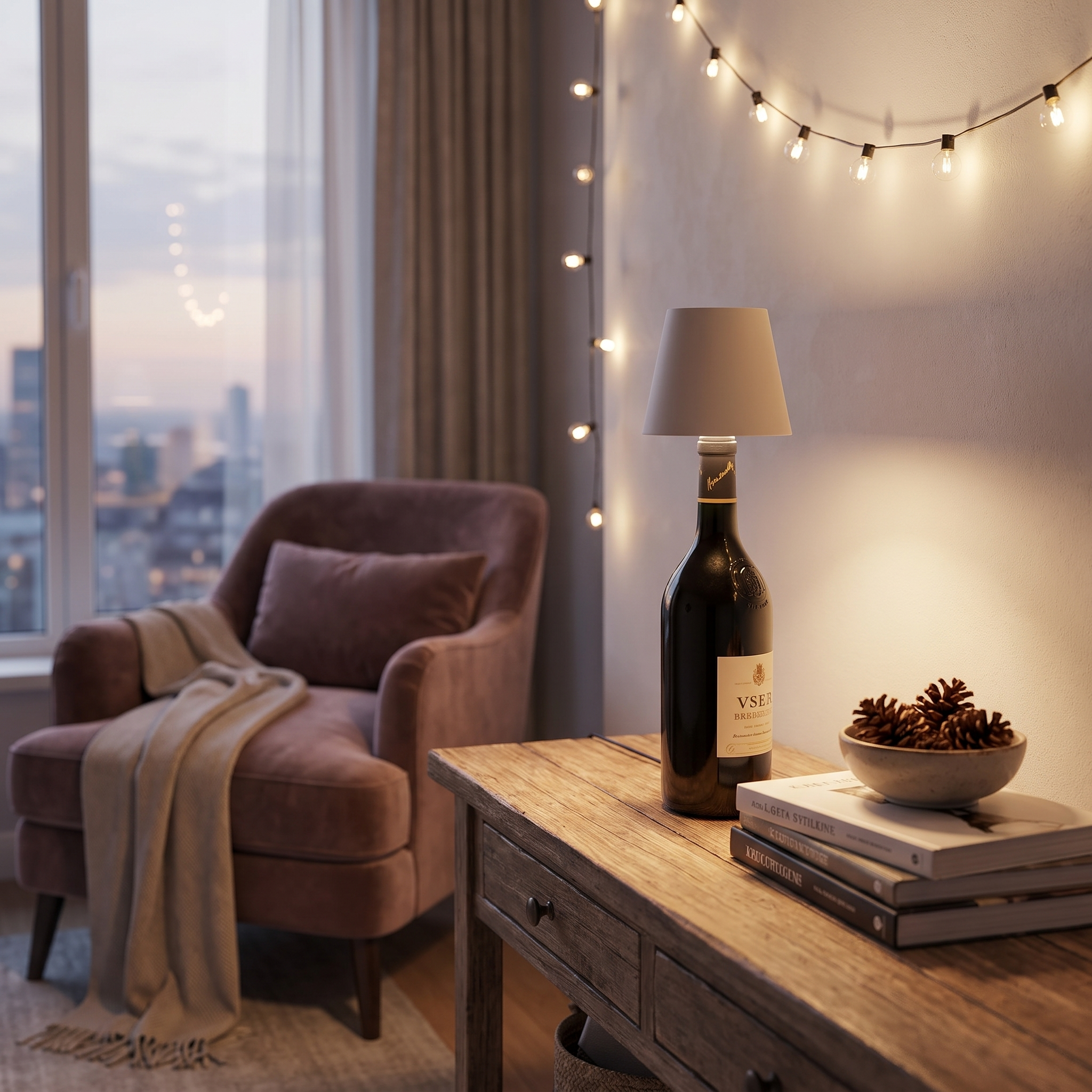 Wine Bottle LED Lamp Wireless Touch Dimmable USB-C