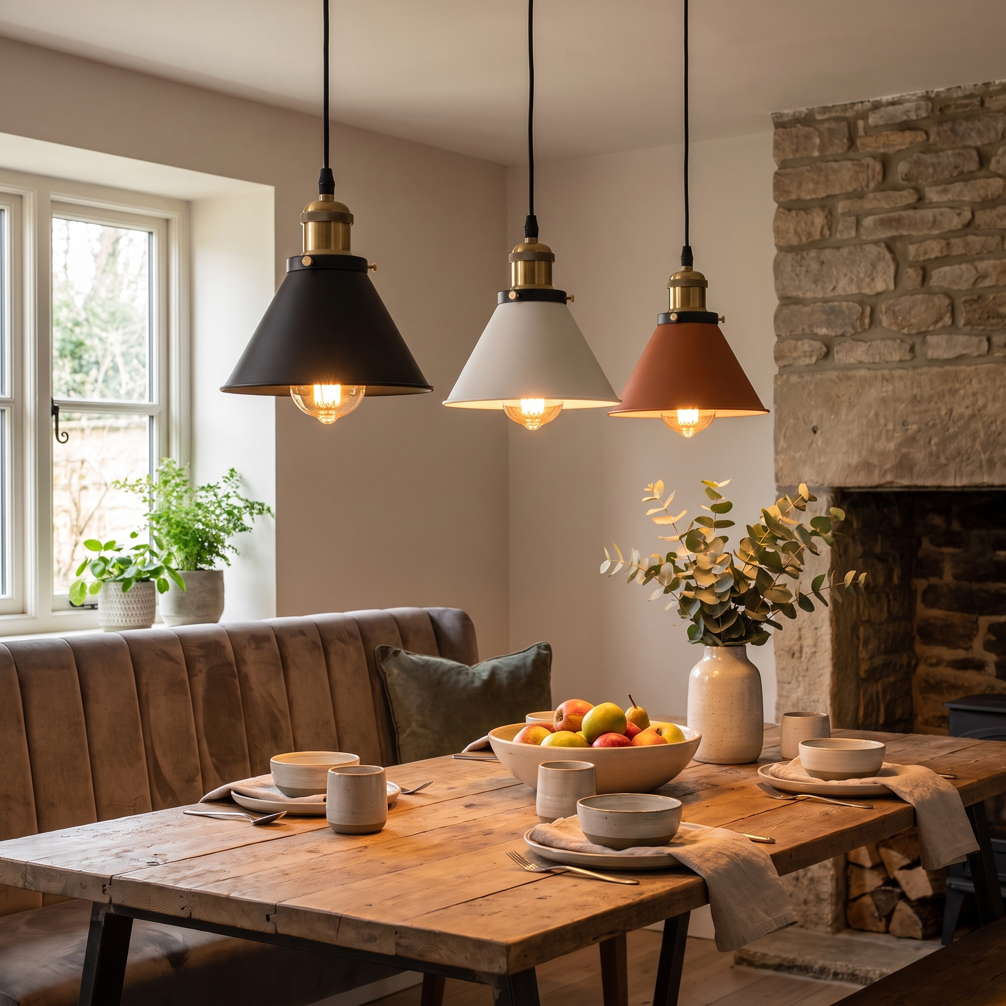 Industrial Pendant Light Iron Shade E27 Adjustable Drop