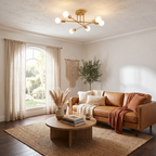 Nordic Sputnik Chandelier 6-Arm Iron E27 Semi-Flush