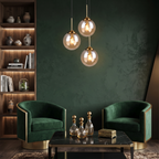 Lustre Moderne en Métal de Luxe LED Créatif Nordique en Verre