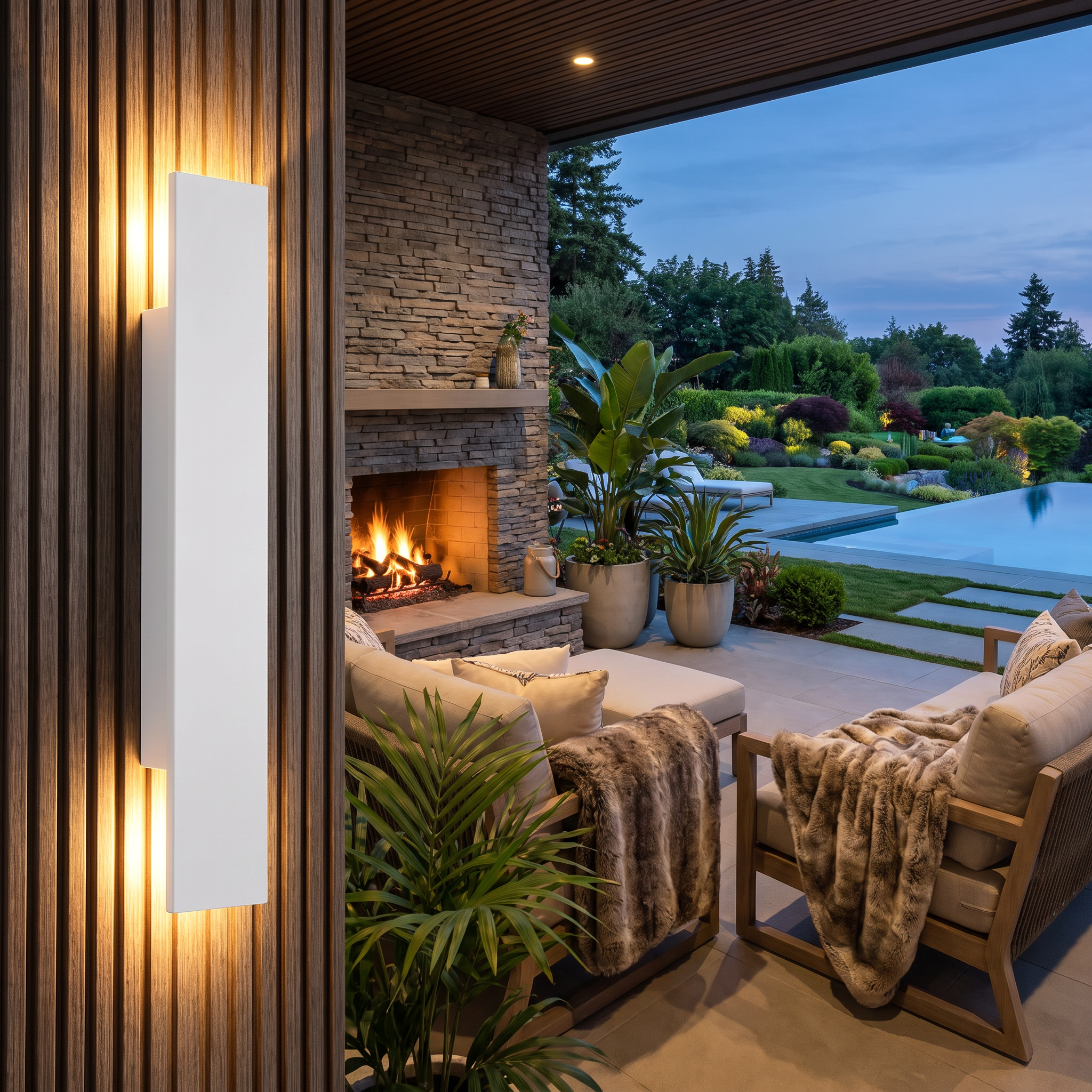 Outdoor Indoor LED Wall Light Up Down Aluminum IP65