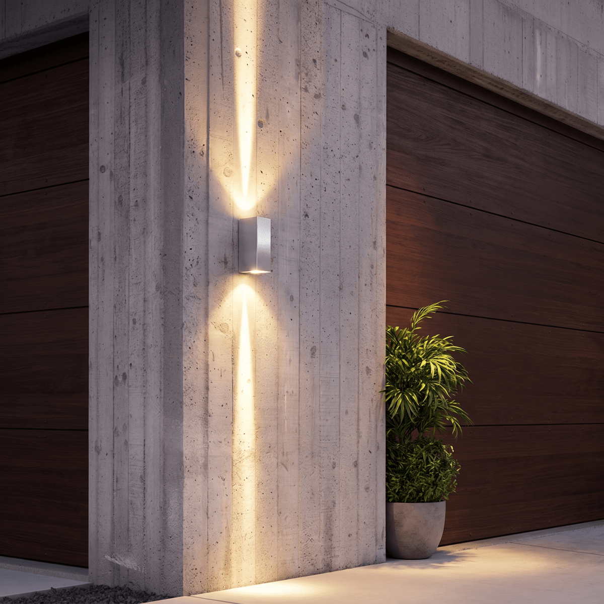 IP65 Outdoor Wall Sconce Up-Down COB LED – Black, Silver - Interior Craft House -