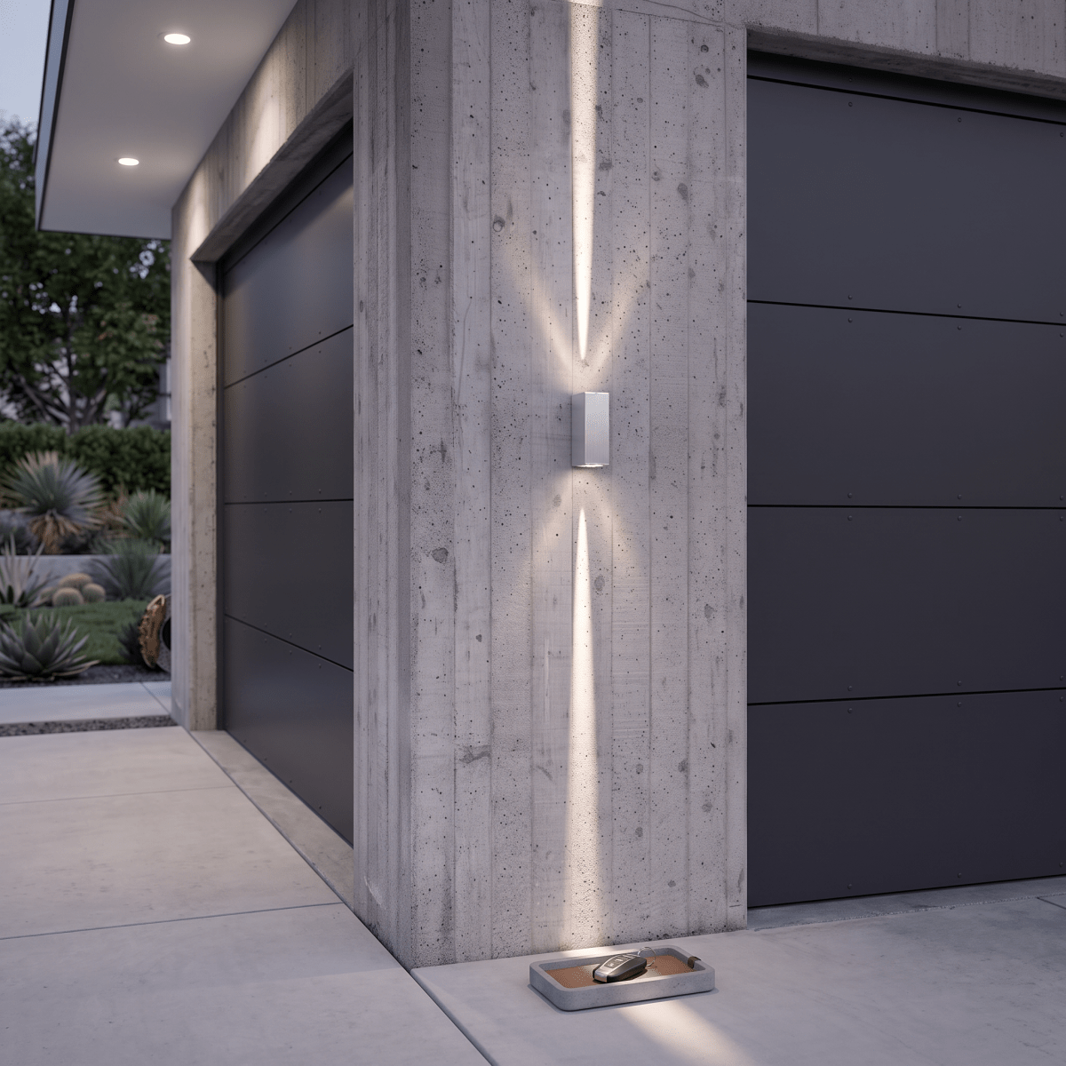 IP65 Outdoor Wall Sconce Up-Down COB LED – Black, Silver - Interior Craft House -